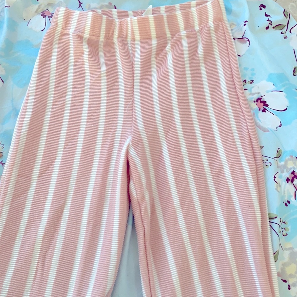 FN TWO PIECE PINK STRIPED TIE UP SET